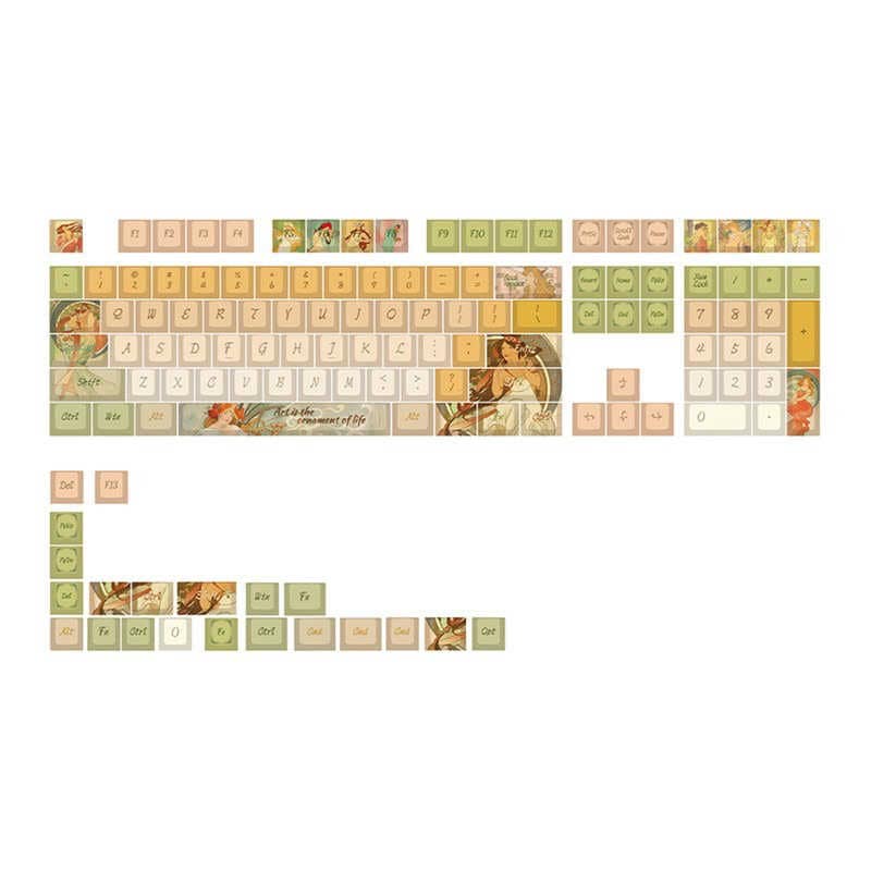 Varmilo　Mucha Keycap Set ゲーミングキーキャップ ベージュ　vm-mucha-keycapset