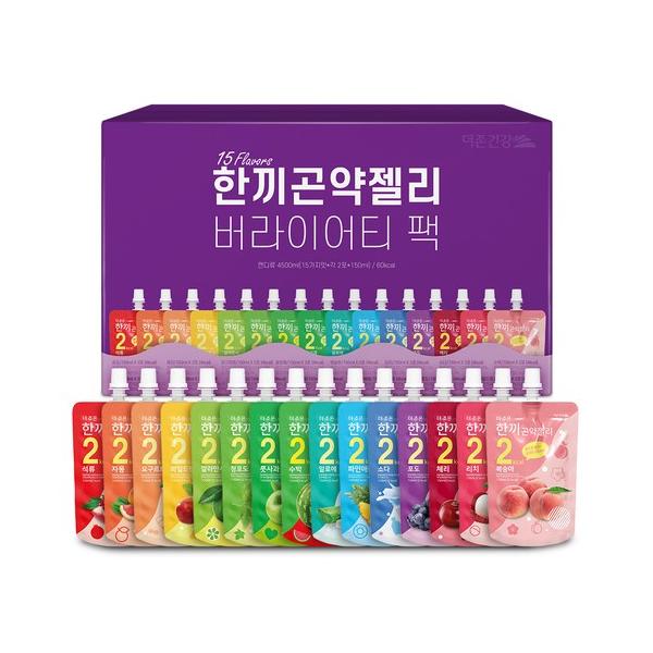 ザゾーン健康一食こんにゃくゼリーバラエティパック150mlx15種x2pセット 더존건강 한끼 곤약젤리 버라이어티 팩 150ml x 15종 x 2p 세트