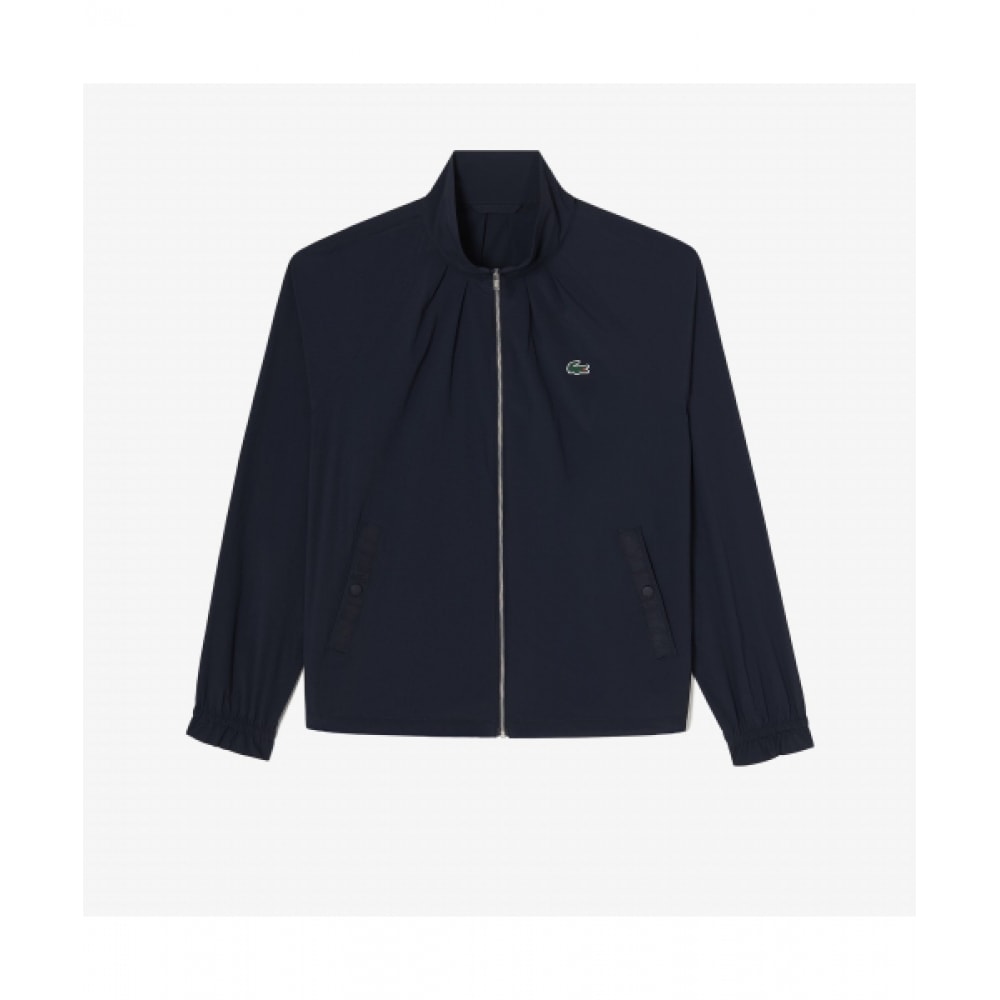 LACOSTE レディーススプリングシャーリングウィンドブレーカージャンパー [ダークネイビー]