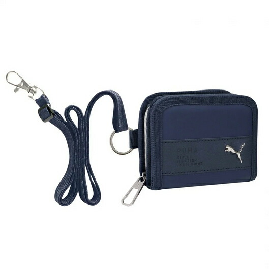（まとめ買い）PUMA（プーマ） 2つ折りホックウォレット 財布 ネイビー PM510NB [x3]