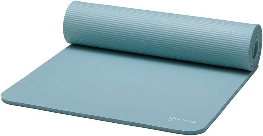 ヨガワークス(Yogaworks) ピラティスマット ヨガマット 12mm (ミント)