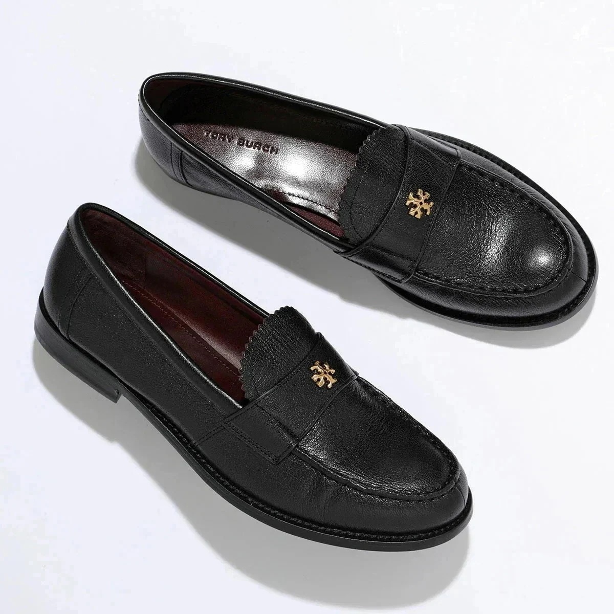 TORY BURCH トリーバーチ ローファー 150907 レディース レザー クラシック シューズ アイコンメタル 靴 006/PERFECT-BLACK】 【mega】