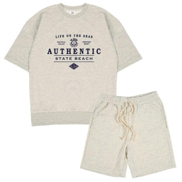 STATE BEACH オーバーフィット 半袖 Tシャツ スウェットパンツ セットアップ 6カラー