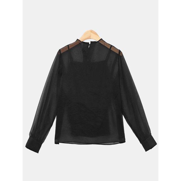 女性シースルー秋ブラウスレイヤードキャミソールセットアップ結婚式ゲストルックLCC007_P405317138