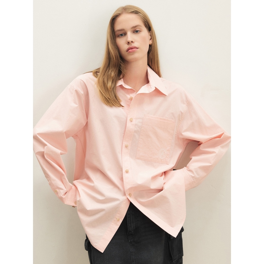 シティブリーズリジッドコットンシャツピンク