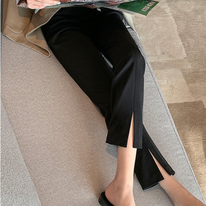 2type レディース ボトムス スリット パンツ カジュアル フェミニン ラフ シンプル お洒落