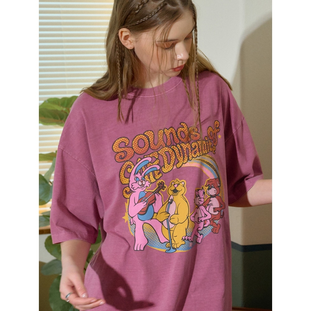 CPGN ホッピトリオピグメントショートスリーブ T シャツダスティピンク