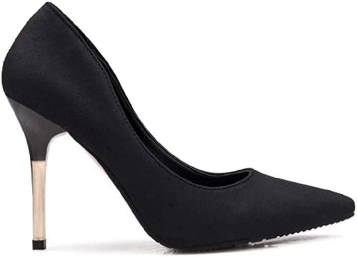 レディース パンプス ハイヒール 美脚 ポインテッドトゥ 靴 フォーマル ピンヒール 春 夏 秋 冬 おしゃれ シンプル 23.5cm( ブラック, 23.5 cm)