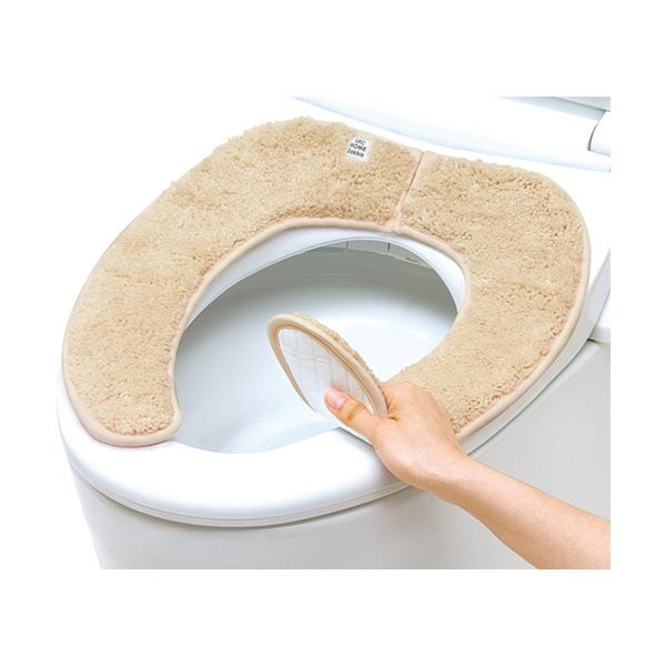（まとめ） レック吸着べんざシート もこふわタフト スリム ベージュ B00511-BE 1パック (×3セット)