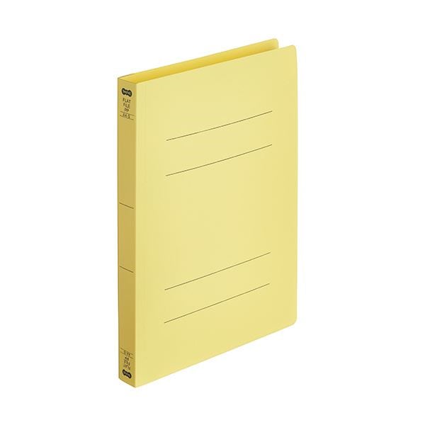 （まとめ） TANOSEEフラットファイル厚とじ（PP） A4タテ 250枚収容 背幅28mm イエロー 1パック（5冊） 30セット