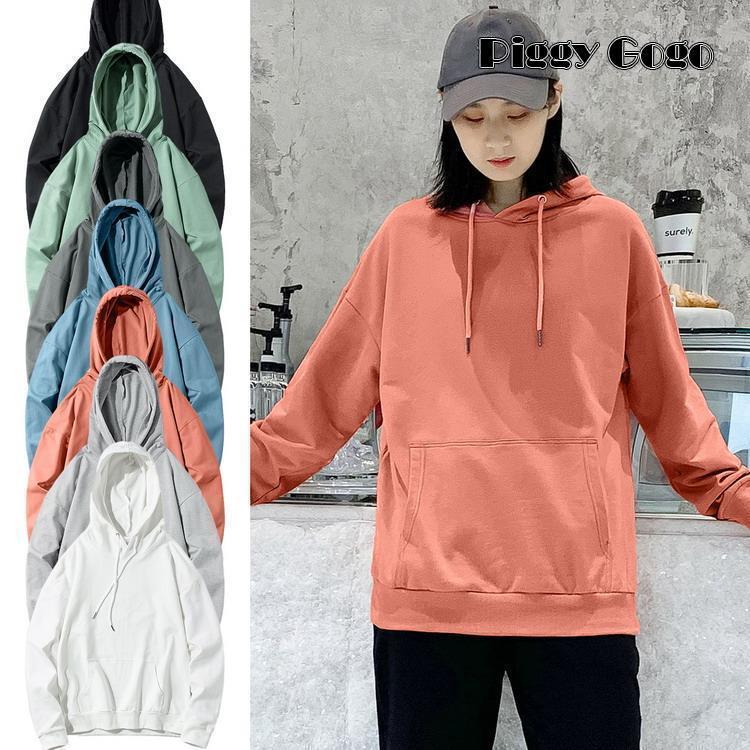 パーカー レディース ゆったり プルオーバーパーカー 秋服 秋物 トップス 長袖 パーカ 無地 綿 6,418円