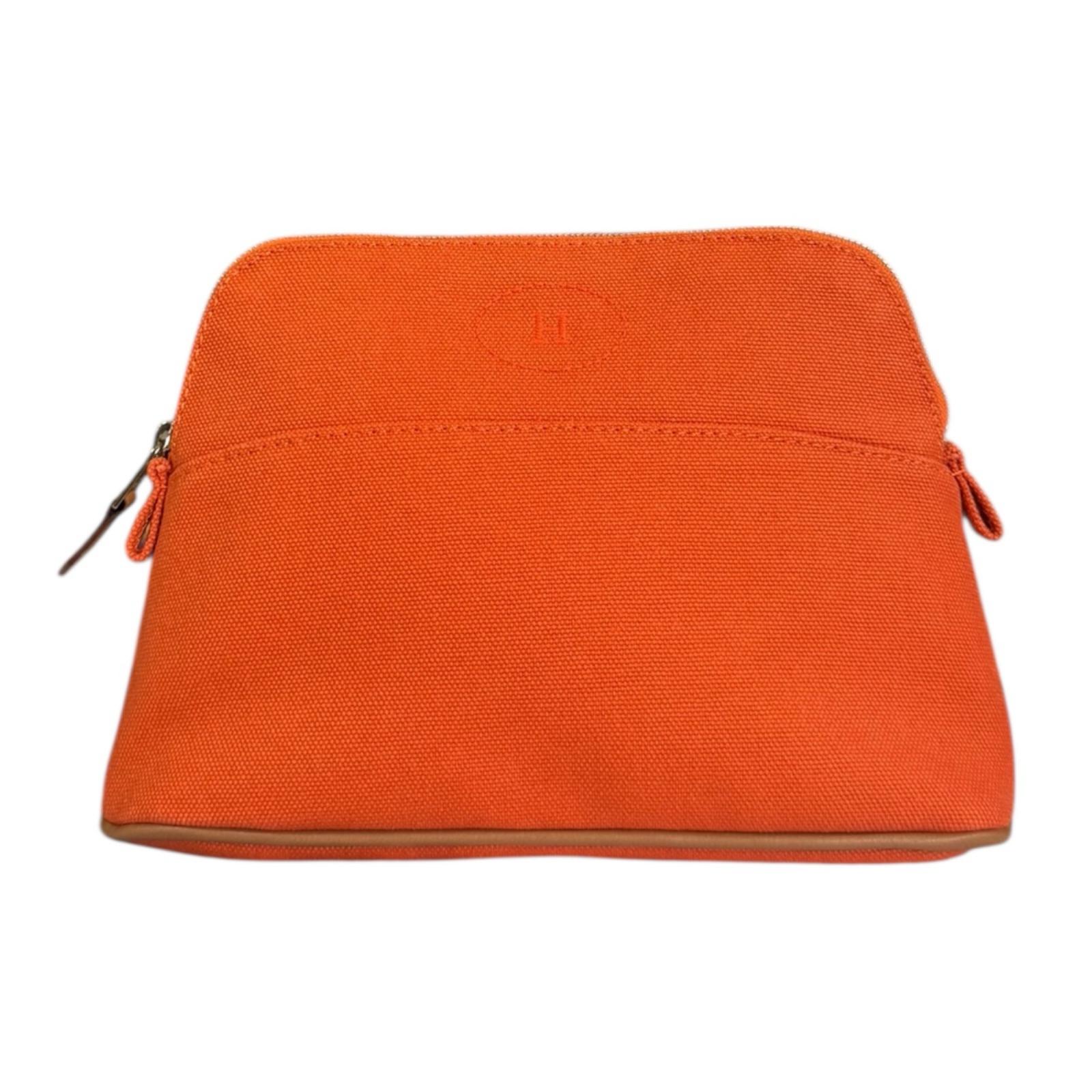 エルメス ボリードポーチミニ コスメポーチ ポーチ コットンキャンバス H103773 HERMES 中古 美品