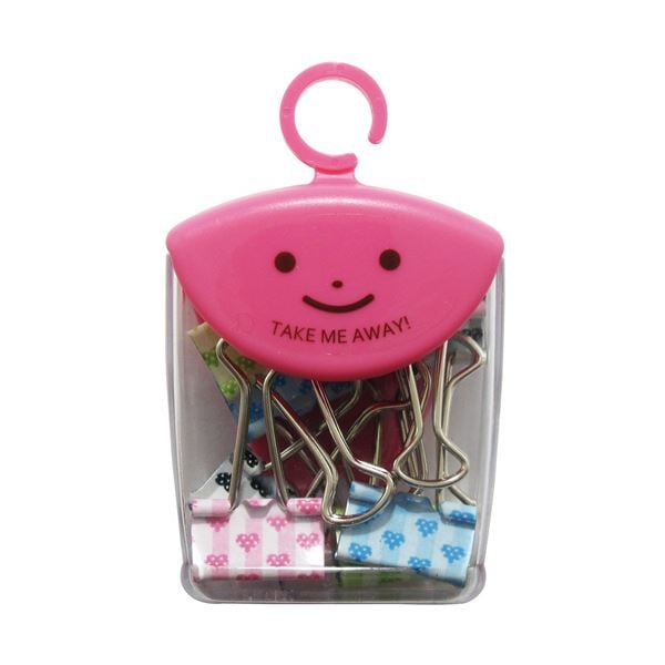 （まとめ）ミツヤ ツレテッテ ダブルクリップ口幅19mm ハート 1セット（40個）[x3]