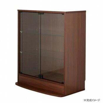 連結型コレクションラック ユニール 幅83.3x奥行39cm ロータイプ ブラウン SCR-8339LB