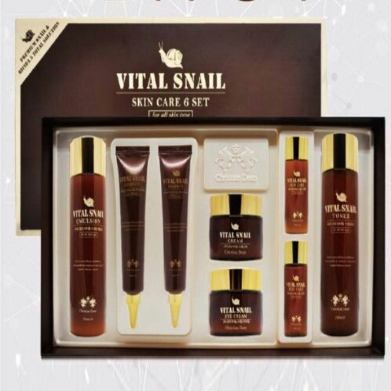 バイタルスネイル 基礎6種＋携帯用2種セット / 韓国スキンケアセット/ 高保湿 化粧品 / カタツムリエキス コスメ / 潤い＆栄養補給