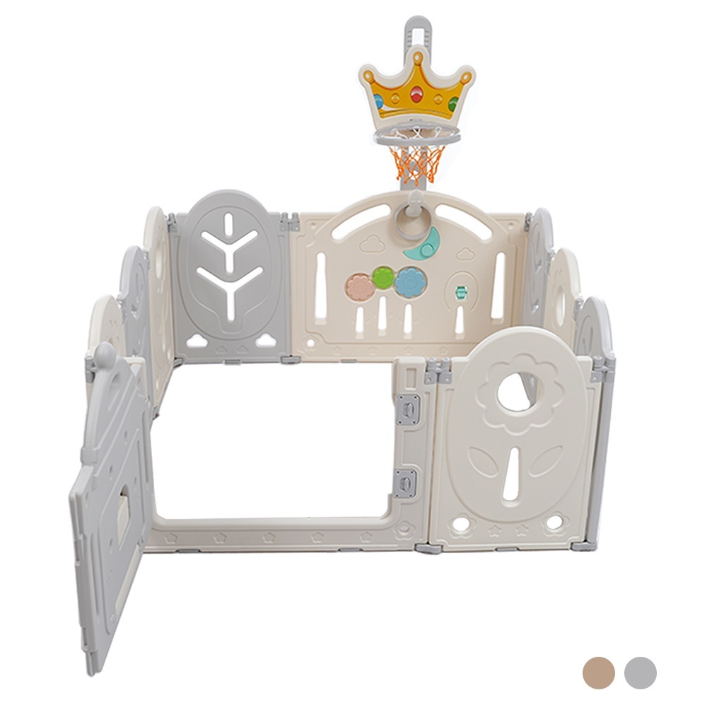 【3日出荷】ベビーサークル 10枚 折りたたみ ロック扉付き プレイヤード ベビーゲート 赤ちゃん セーフティガード組立て簡単 滑り止め付き 自由組合せ フェンス ゲームパネル セーフティグッズ 安全