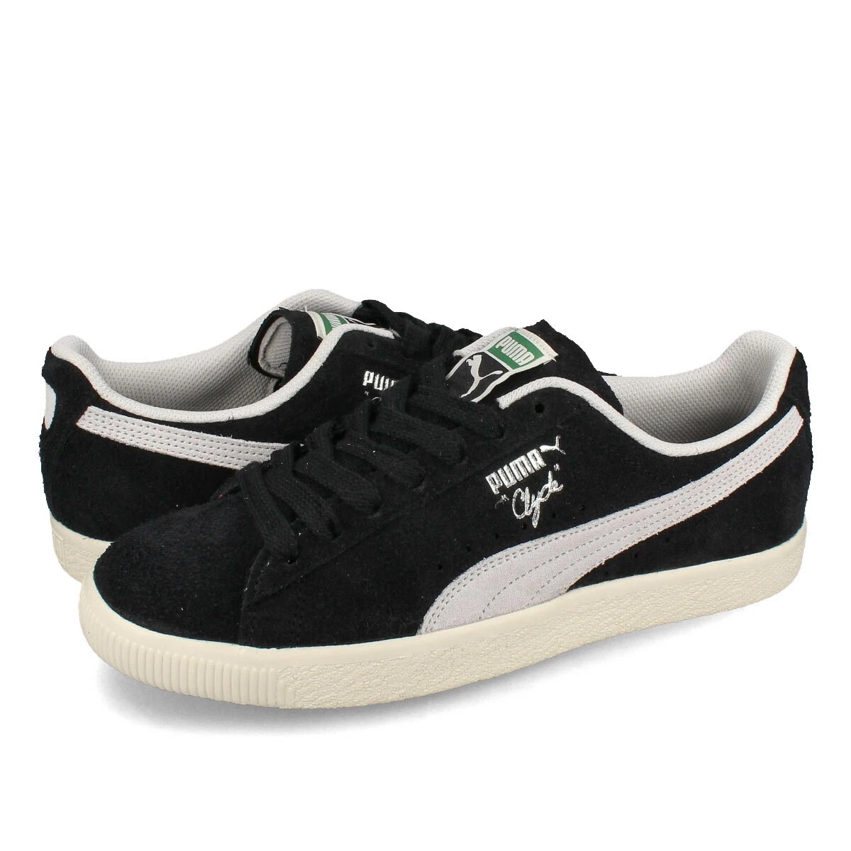 PUMA CLYDE HAIRY SUEDE BLACK/FROSTED IVORY
