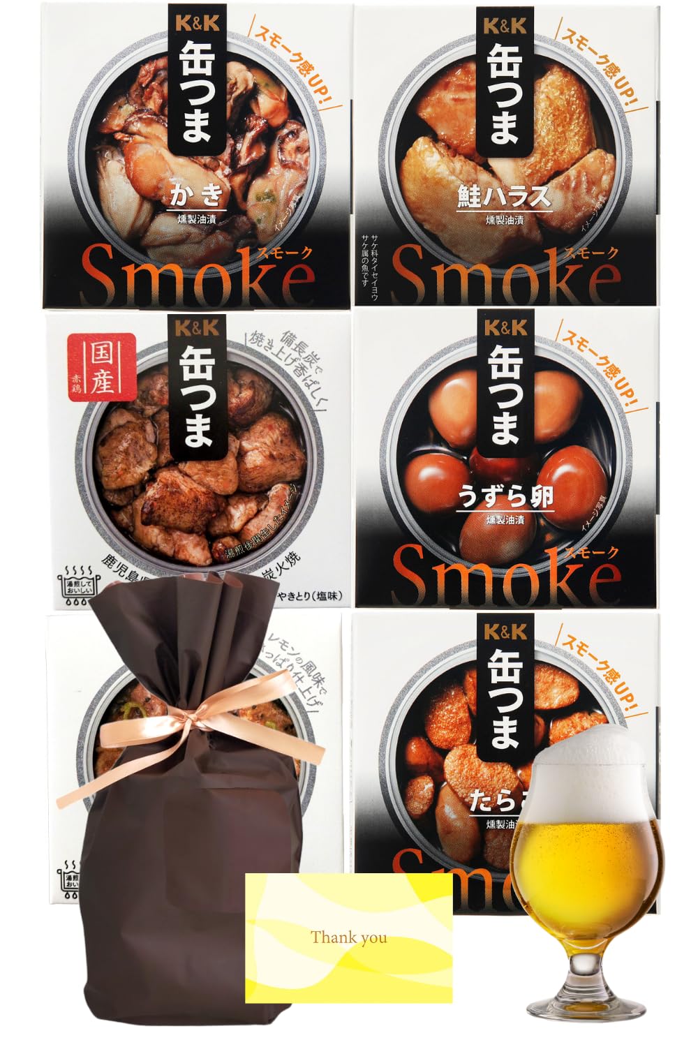 K&K 缶つま 詰め合わせ セット ギフト プレゼント おつまみ 父の日 お中元 高級缶詰 ビール 日本酒 ワイン 焼酎 ウイスキー (6種巾着)