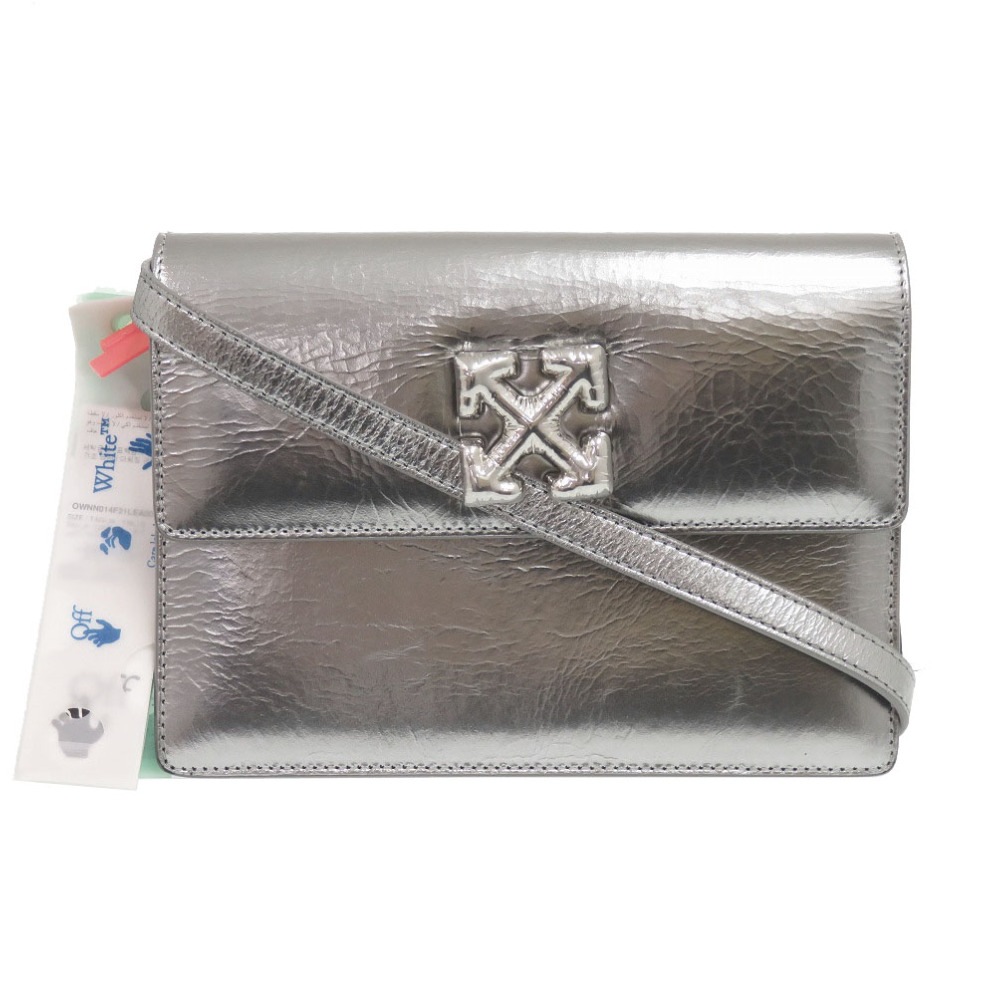 未使用品 OWNN014F21LEA0037200 ショルダーバッグ レザー シルバー 0390【中古】 レディース