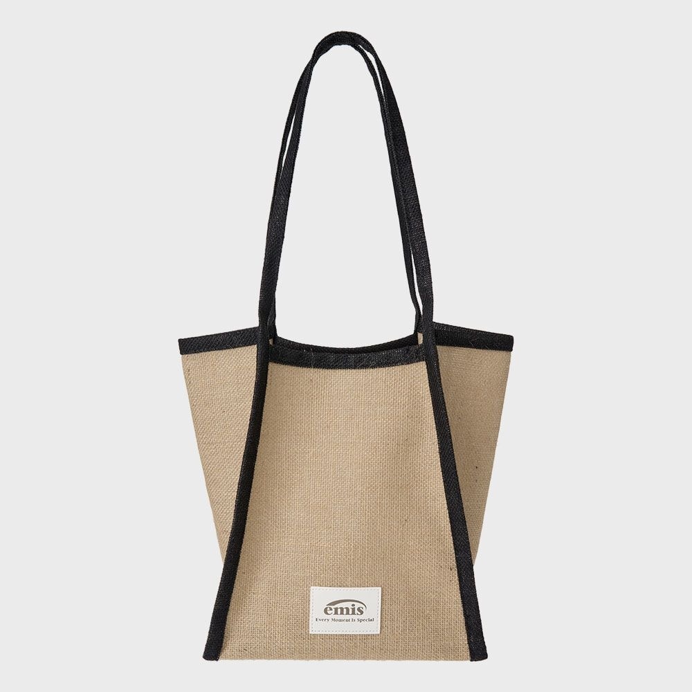IMIS リネンビーチバッグ-ベージュ/ブラック 11,241円