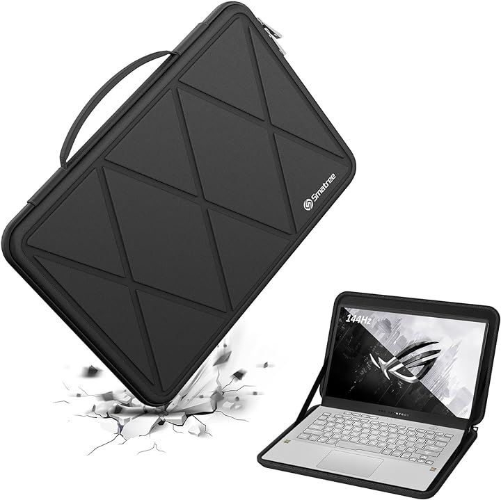 ハード EVA 保護スリーブケース 14インチ ASUS 2021 ROG Zephyrus G14 Chromebook( Black, For ASUS 14インチ(M59-1))