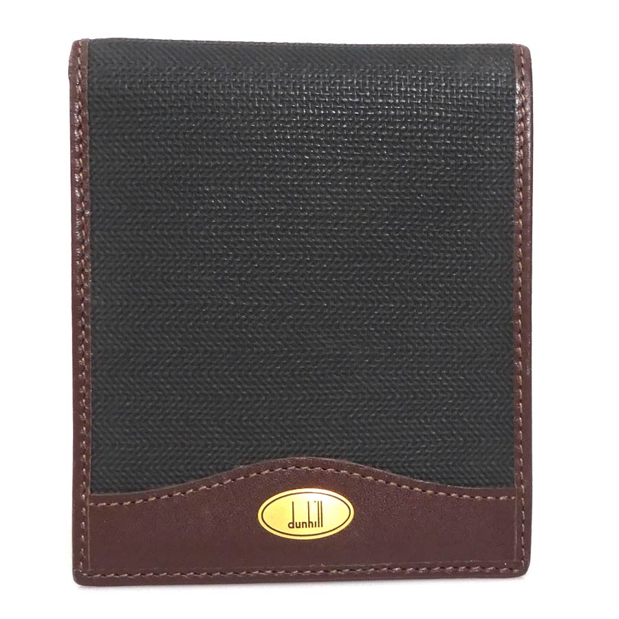ダンヒル Dunhill 札入れ レザー ブラウン×ブラック メンズ h31491a
