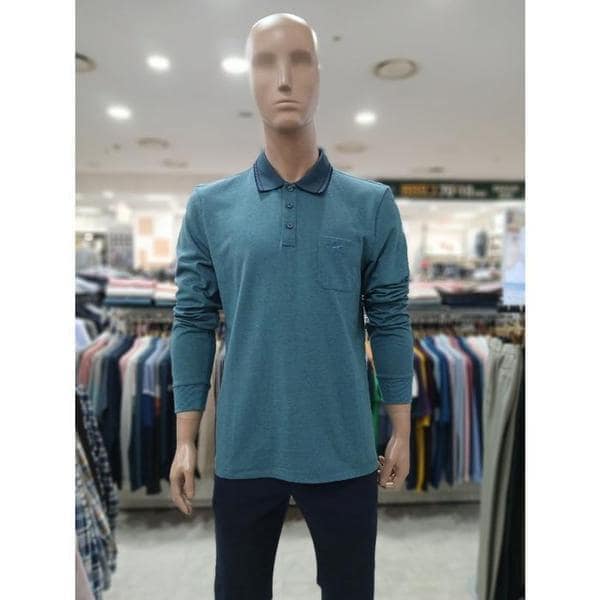 セーブゾーン05 ピケ組織ツートンジャカード横編み襟付きシャツ ABTP3702 41 (S44369751)