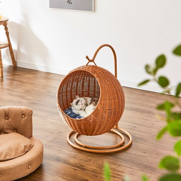 後藤家具物産 PET-HC-BR ブラウン Pets are family ハンギングチェアー メーカー直送