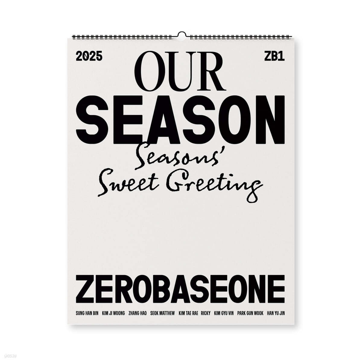 [MEGA] ZEROBASEONE 2025 WALL CALENDAR [OUR Season] ZB1 シーグリ シーズングリーティング 公式カレンダ