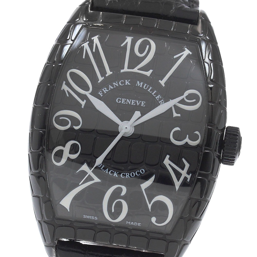 フランクミュラー FRANCK MULLER 8880SCBLKCRO トノー カーベックス ブラッククロコ 自動巻き メンズ _944836【中古】