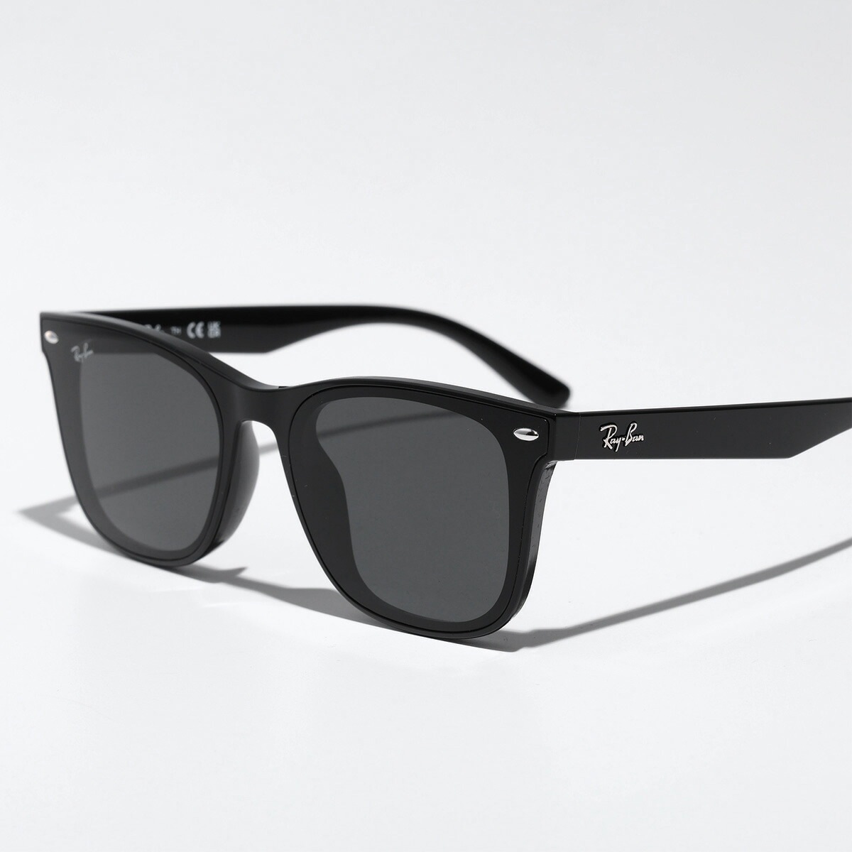 Ray-Ban レイバン サングラス RB4391D レディース ウェリントン型 セルフレーム フルリム メタルロゴ アイウェア 601/87/BLACK/DARK-GREY