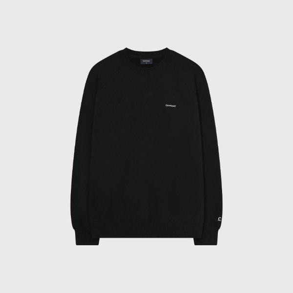 長袖Tシャツ JQS CO2503CR04-BK スモールロゴ起毛スウェットシャツ Black