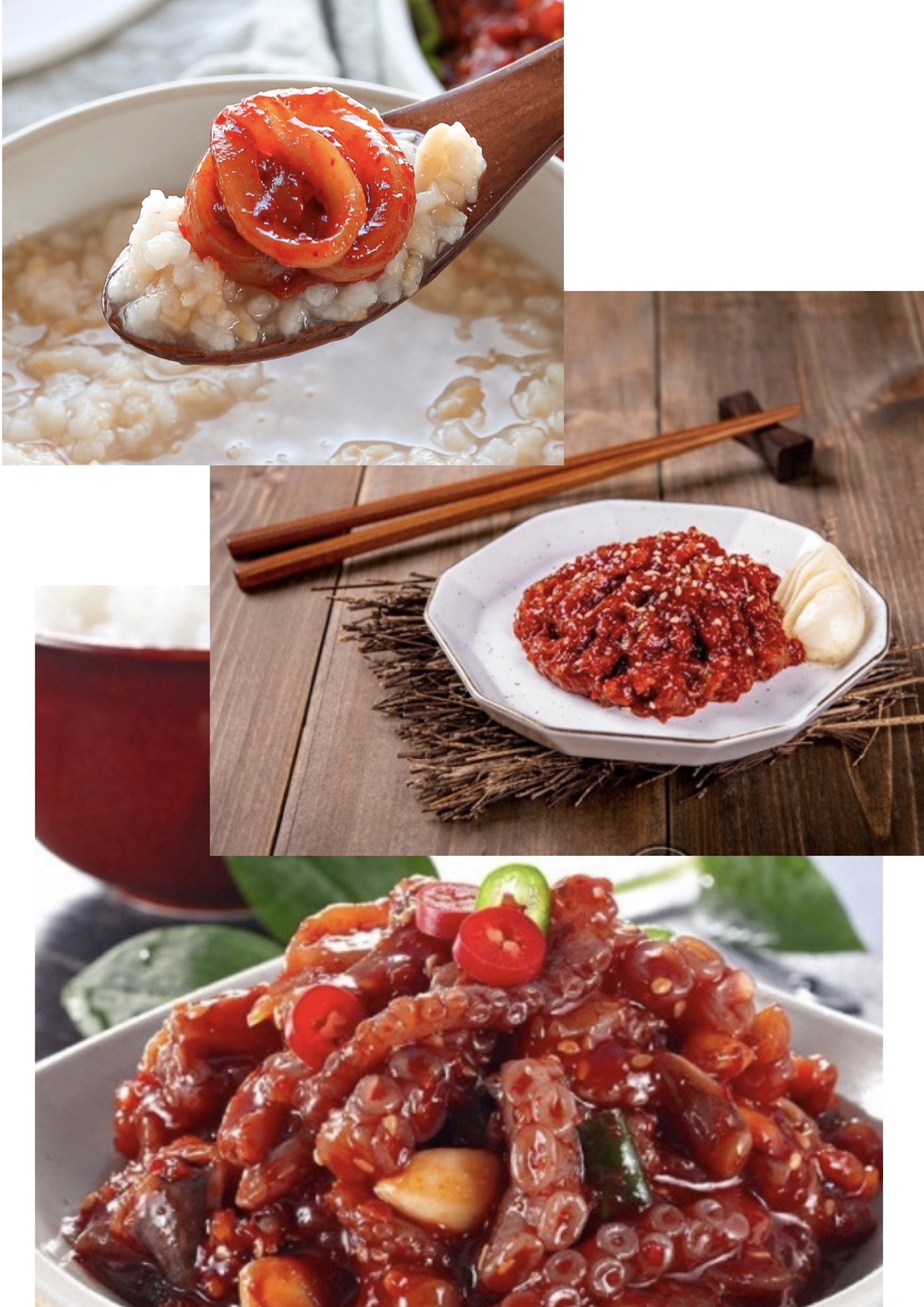 価格お値下げ中＿冷凍食べ比べチャンジャ1kg(3個セット)＊タコイカタラ（韓国産）