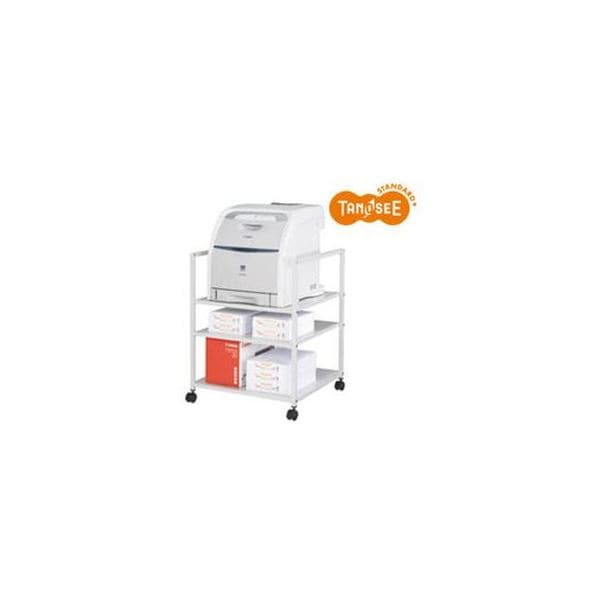 （まとめ）TANOSEE プリンターワゴン レーザープリンター用 W570D550H700mm 1台3セット