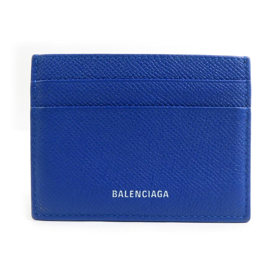 バレンシアガ BALENCIAGA カードケース レザー ブルー ユニセックス h31689a