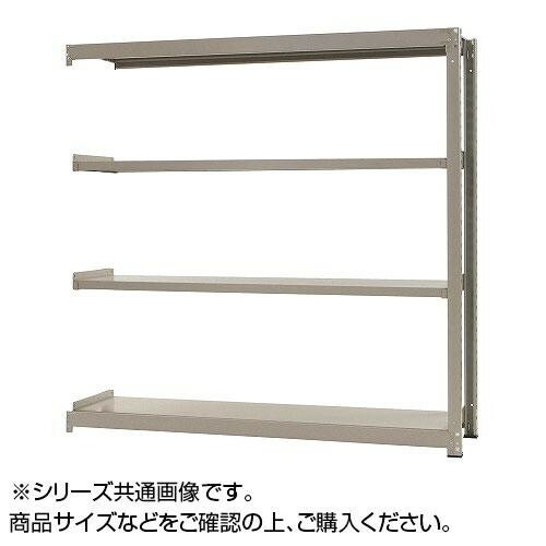 中量ラック　耐荷重300kgタイプ　連結　間口900奥行450高さ2100mm　4段　ニューアイボリー