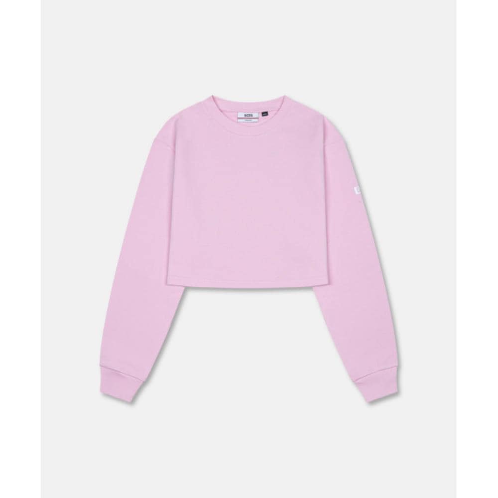 GCDS ESSENTIALS CROP CREWNECK DKSOA21075PI