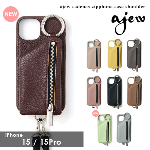 【即納】 【iPhone15/15pro対応】 エジュー ajew cadenas zipphone case shoulder aj02-00315