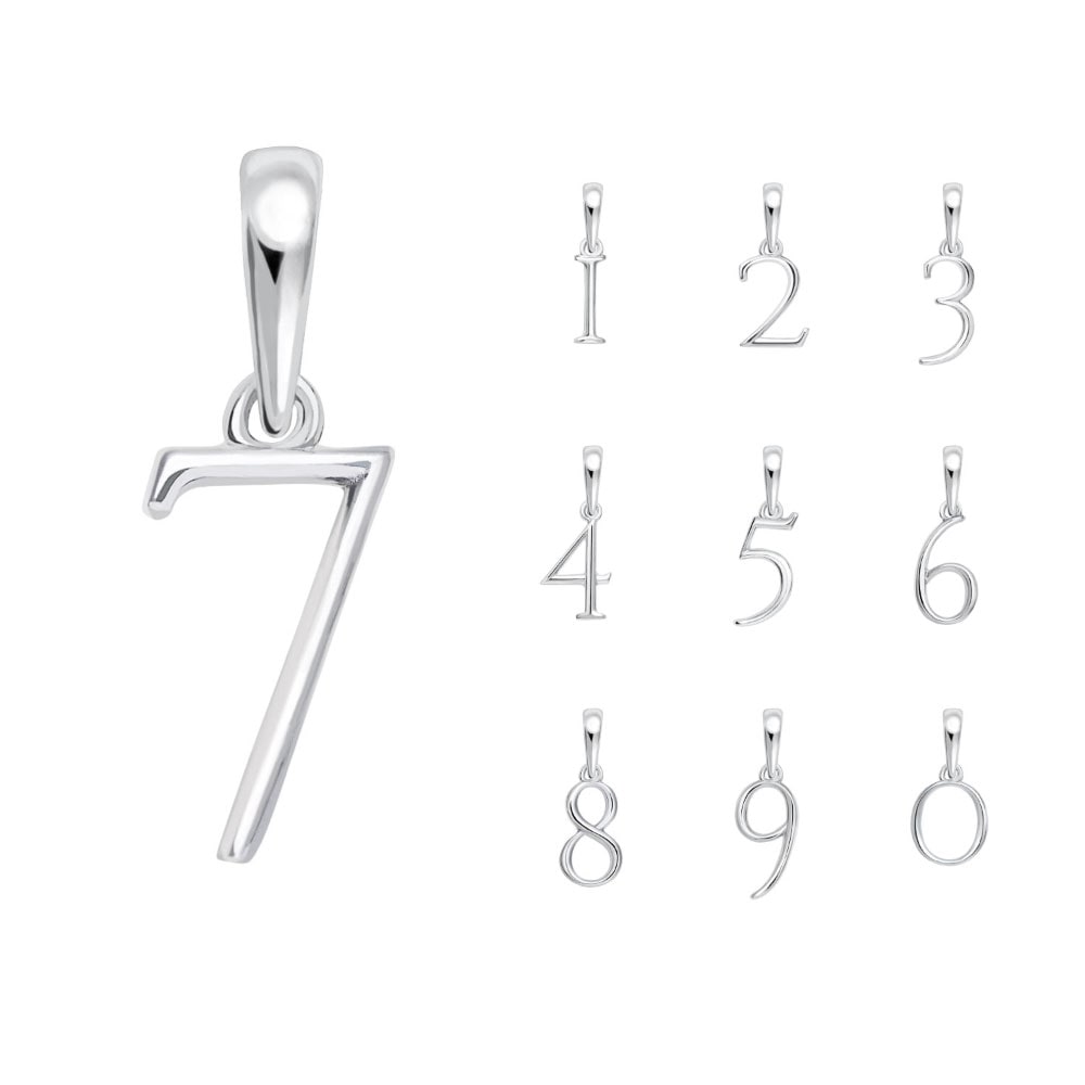 ペンダントトップ 数字 ナンバー レディース メンズ K18 18金 イエローゴールド ネックレス チャーム 0 1 2 3 4 5 6 7 8 9