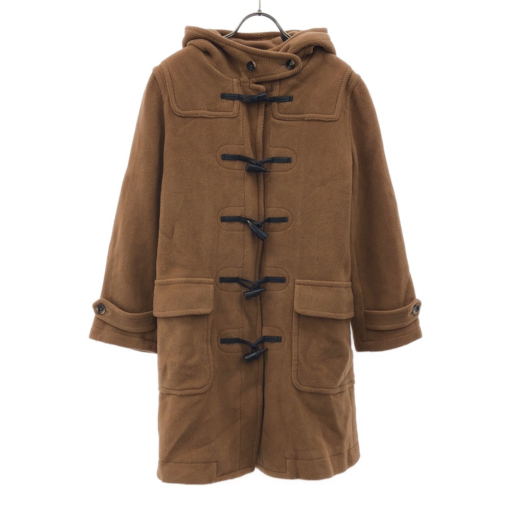 英国製 ウールブレンド ダッフルコート 38 ブラウン系 レディース