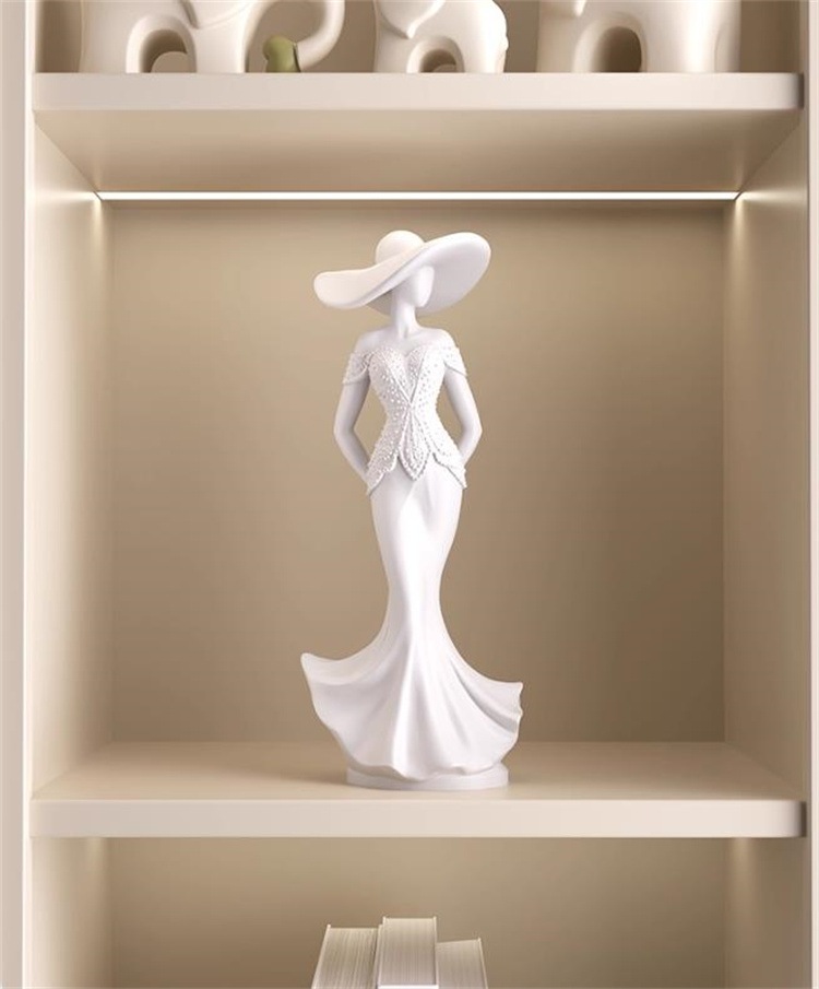 現代美術風　貴婦人像　フィギュア　リビング　フロアディスプレイ　レジン彫刻