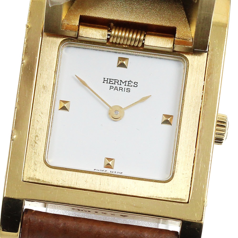 エルメス HERMES メドール クォーツ レディース _874385【中古】