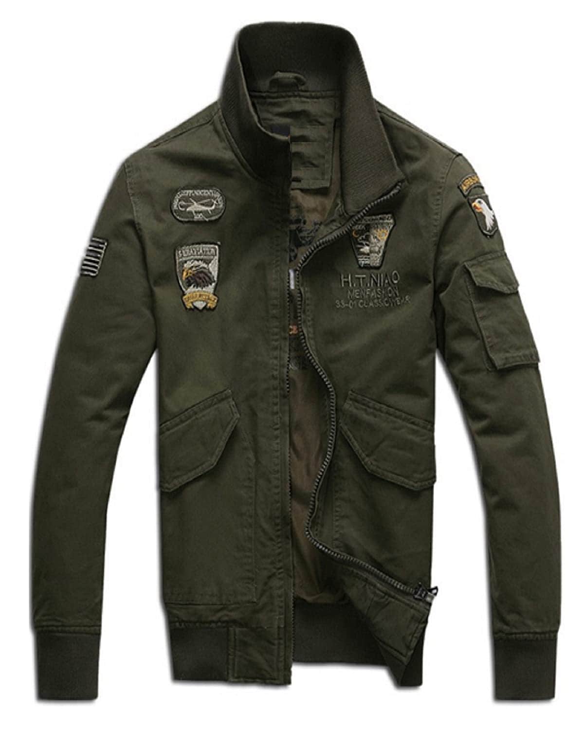 [アルファーフープ] メンズ ファッション ショート 丈 コート ジャンパー ブルゾン フライト ジップアップ ジャケット アウター ma-1 帽子 フード なし 上着 服装 春用 秋用 冬用 前 開 5,993円