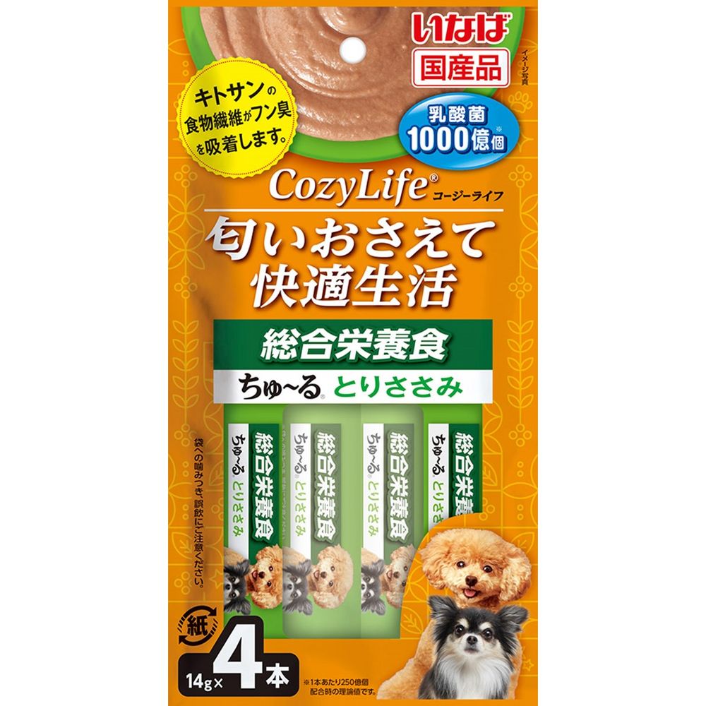 （まとめ買い）CozyLifeちゅる 総合栄養食 とりささみ 14gx4本 犬用おやつ [x20]