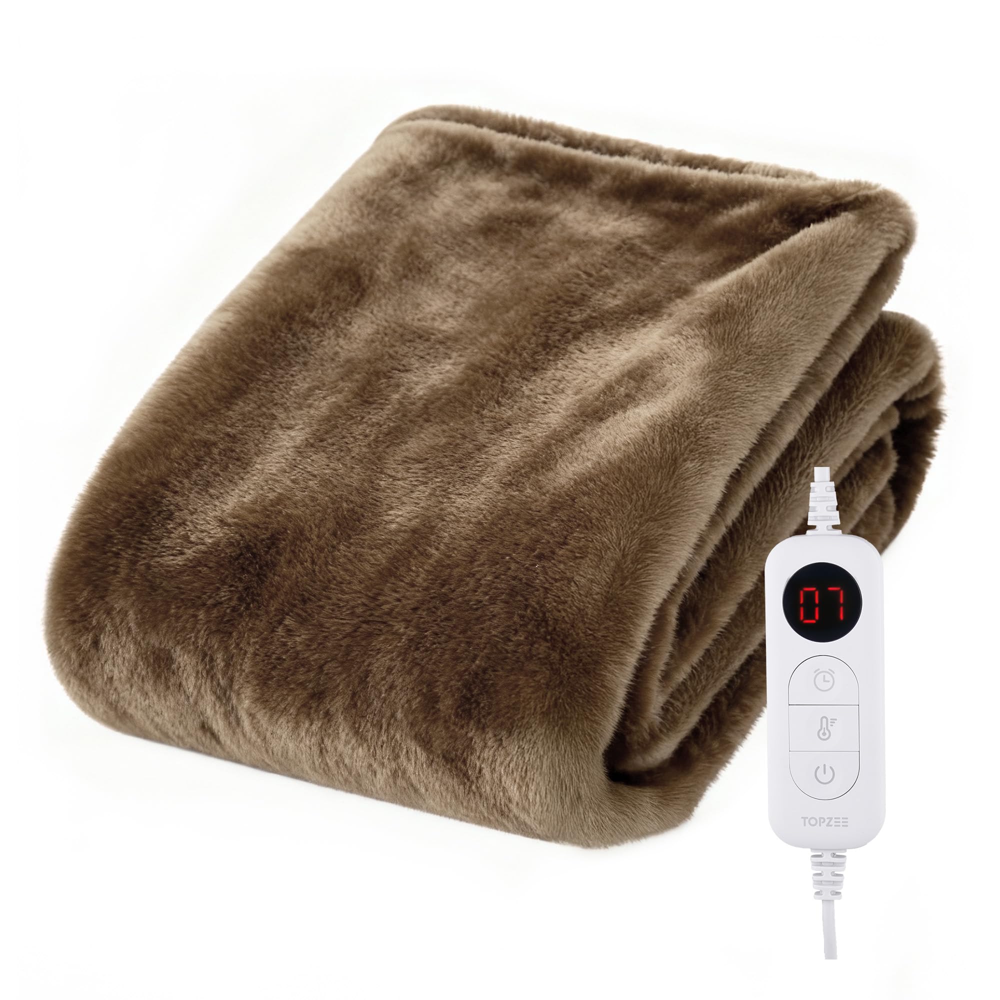 電気毛布 掛け 敷き 【TV・SNSで話題沸騰】 TOPZEE 電気ブランケット 188×130cm 両面フランネル 電気毛布 掛け敷き兼用 ダニ退治 洗える 電気膝掛け 電気敷き 省エネ 9段階温度