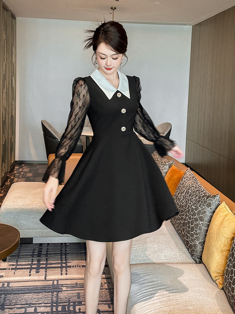 【JY.上品】 2025春新品 ショートワンピース Aライン チュールドッキング ドレス パーティー キャバ 大人 同窓会 披露宴 卒業式 結婚式 演奏会 ウェディング 二次会 メガ割