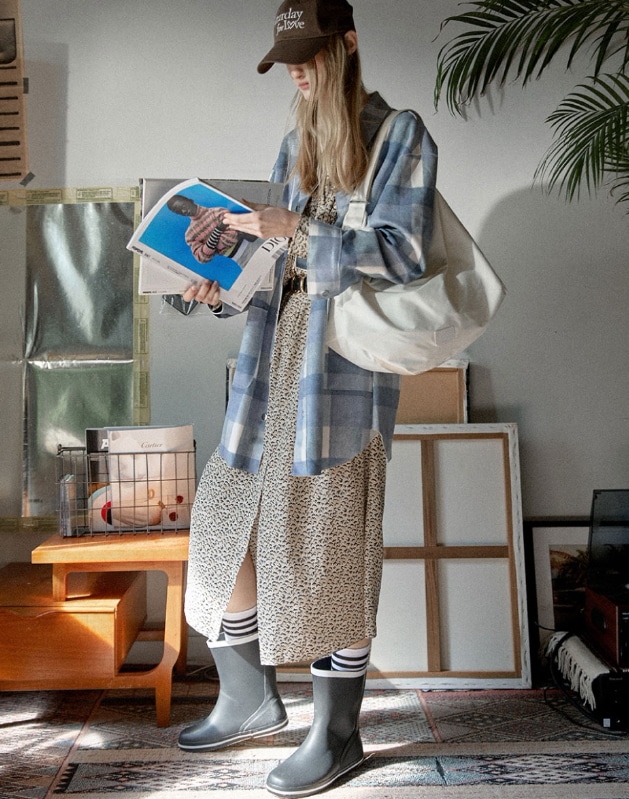 【FENNEC】 FABRIC HOBO BAG : WHITE