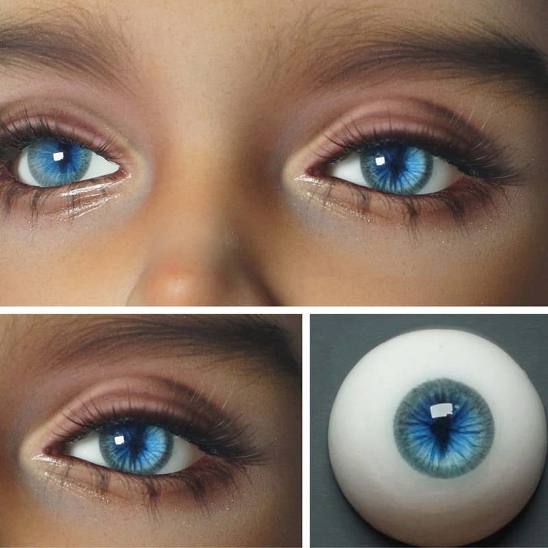 BJD ドールアイ レジンアイ 獣瞳 青 人形用樹脂眼 1/3 1/4 1/6ドール用アイ 10mm/12mm/14mm/16mm/18mmサイズ