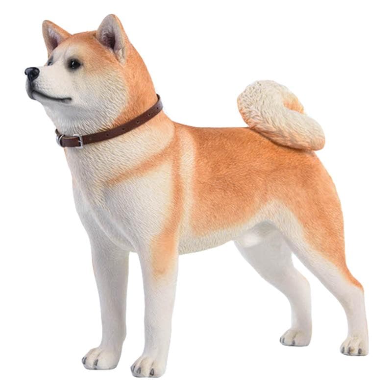 JXK 1/6 サイズ 秋田犬 可愛い 犬 動物 リアル フィギュア PVC プラモデル プレミアム 大人のおもちゃ 模型 18cm オリジナル スタチュー 犬好き プレゼント 置物