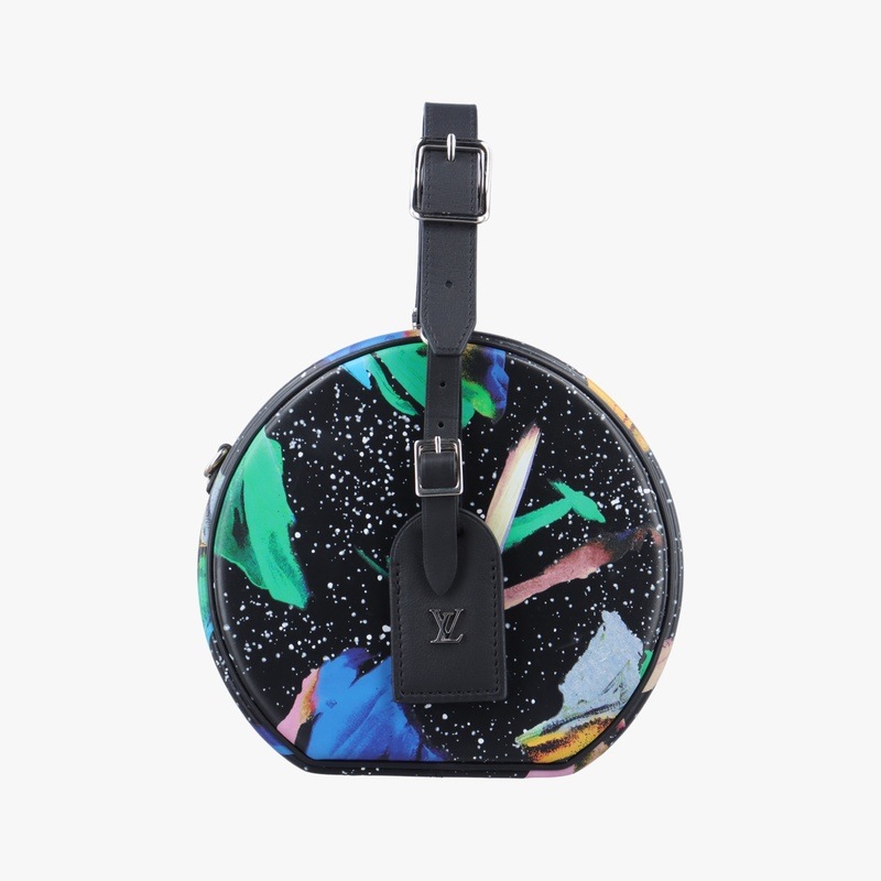 プティット ボワット シャポーブラック×マルチカラーレザーM53798PL0139中古